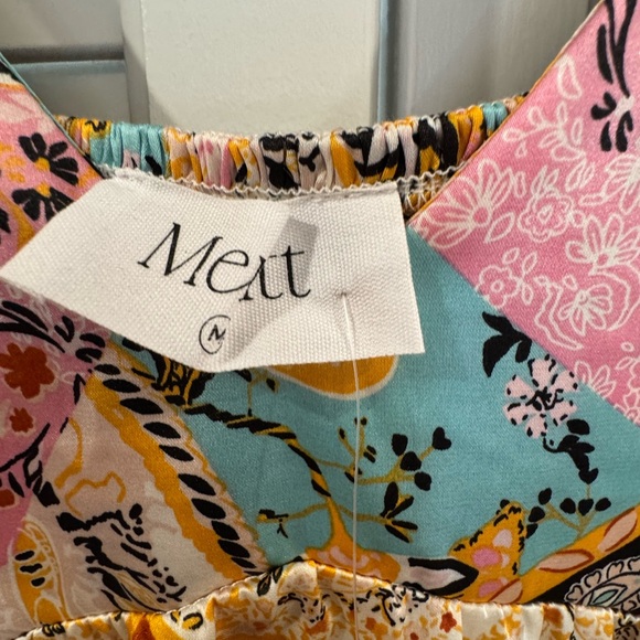 NWT Meritt Multicolor Patterned Scarf Print Bohemian Dress w/ Dolman Sleeves - Picture 2 of 5